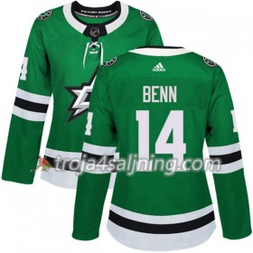 Dallas Stars tröja Jamie Benn 14 Adidas 2017-2018 Kelly Grön Authentic - Dame NHL Tröjor